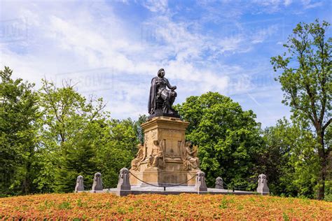 Statue of Joost Van Den Vondel in Vondelpark, Amsterdam, Netherlands, Europe - Stock Photo ...