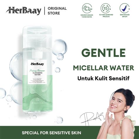 Jual HerBaay Makeup Micellar Water Gentle Make Up Remover Micellar