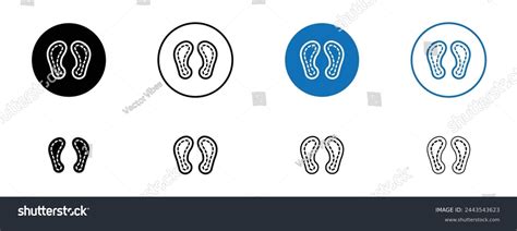 Footprint And Sole Pattern Icons Sneaker Step Royalty Free Stock