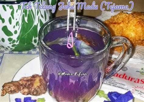 Resep Teh Telang Jahe Madu Tejama Oleh Lanjarsih Mama Fifian