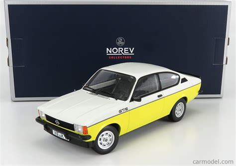 NOREV 183650 Scale 1 18 OPEL KADETT GT E 1977 WHITE YELLOW