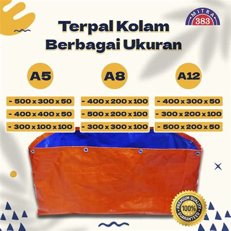 Jual Kolam Terpal MAHKOTA Korea Berbagai Jenis A5 A8 A12 Dan Ukuran