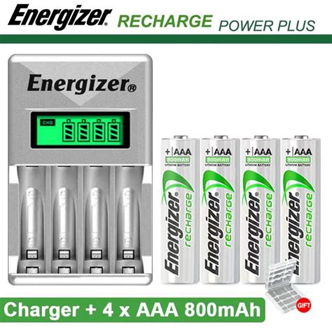 Energizer 4 Slots LCD Display Charger With AA AAA Nimh Rechargeable