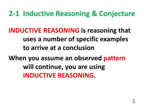 Ppt 2 1 Inductive Reasoning And Conjecture Powerpoint Presentation Id