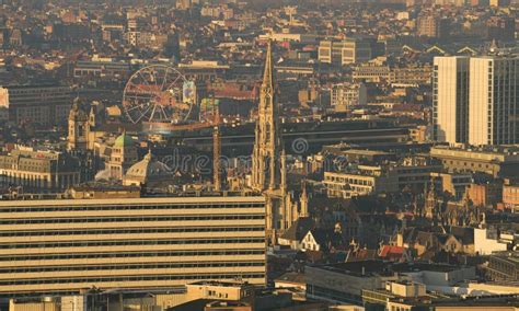 Brussels From Above Sky View Over The Most Well Known Places In The