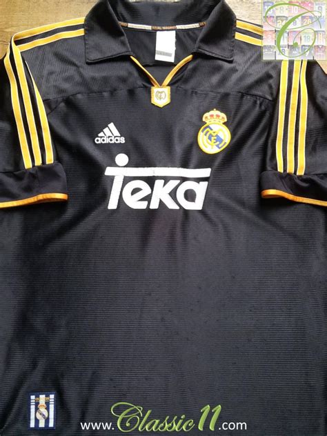 Real Madrid Away Football Shirt 1999 2001 Sponsored By Teka