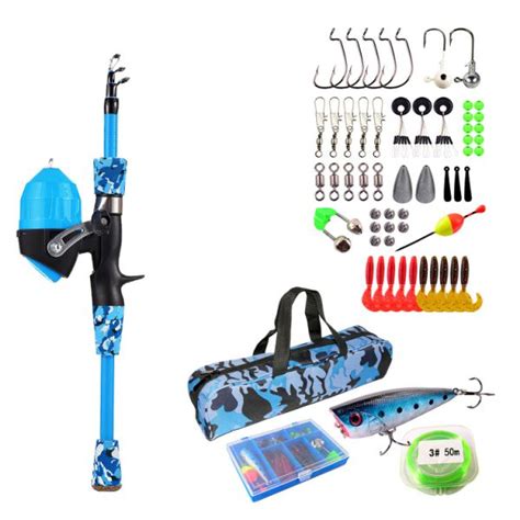 Dropship Kids Fishing Pole Set Fishing Starter Kit Telescopic Fishing