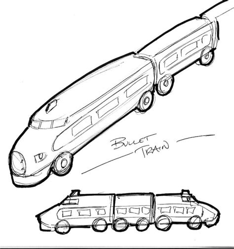 Bullet Train Drawing at GetDrawings | Free download