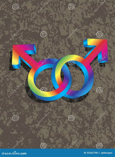 S Mbolos Gay Masculinos Del G Nero D Que Entrelazan Illustrati Ilustraci N Del Vector