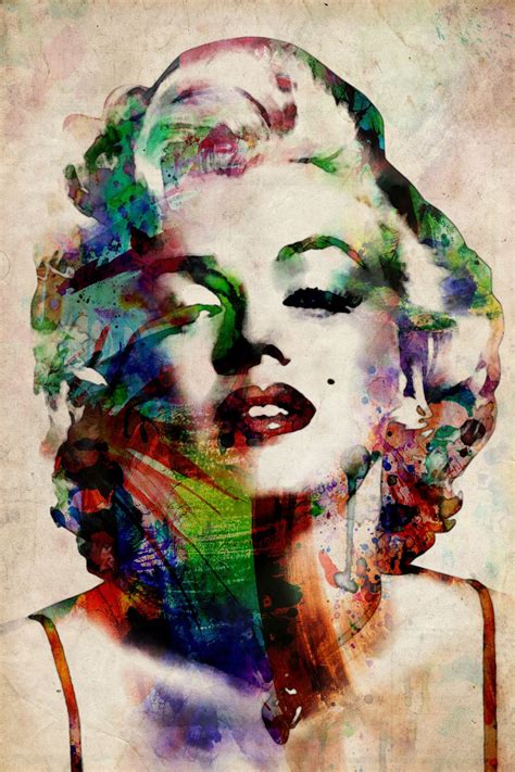 Watercolor Marilyn Monroe Canvas Print By Michael Tompsett