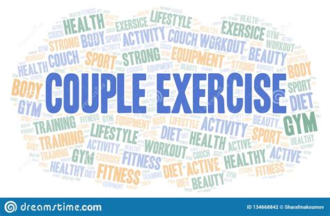 Couple Exercise Word Cloud Stock Illustration Illustration Of Poster