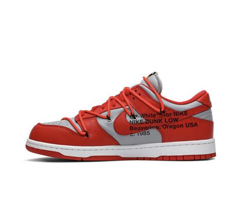 Nike Dunk Low Off White University Red Shezamme