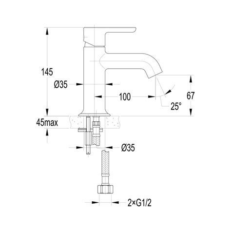 MOONLIGHT 145mm Single Lever Basin Mixer Diamond Chrome Flova Brassware