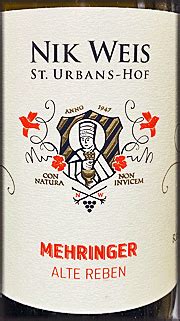 Ken S Wine Review Of 2020 Nik Weis Riesling St Urbans Hof Mehringer