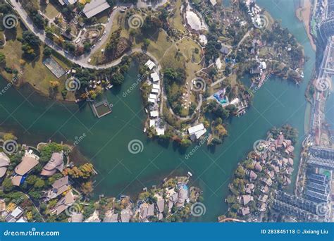 Shanghai, China, 14 April 2017. Shanghai Skyline View with River Taken ...