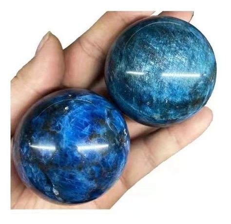 Esfera Curativa De Apatita Azul De Cristal Natural De 45 Mm Cuotas