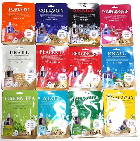 Amazon.com : EKEL Korea Cosmetic Skin Care Hydrating Essence 3D Mask ...