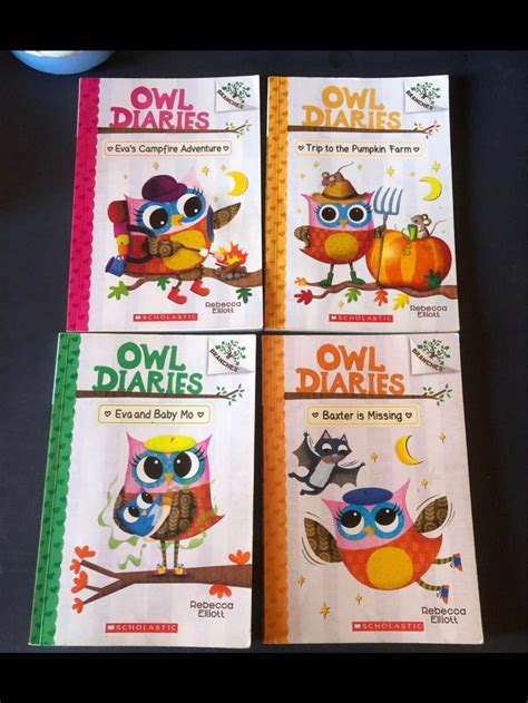 Owl Diary Books Set Of 4 Etsy