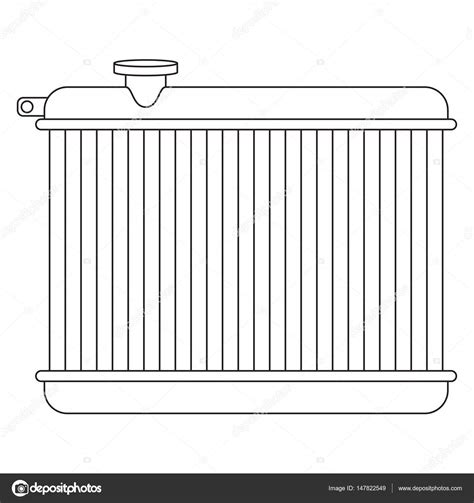 Dibujo de la línea del radiador vector gráfico vectorial Vectorielle