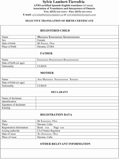 Translation Of Divorce Certificate Template Shooters Journal