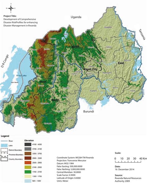 Elevation Map Of Rwanda Download Scientific Diagram