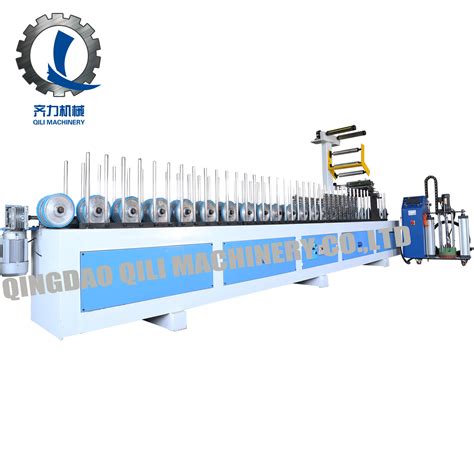 WPC PVC Window Wood Door Frame Film Laminating Automatic PUR Hot Melt Profile Wrapping Machine