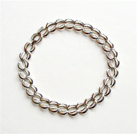 Napier Necklace Vintage Silver Chain Choker 1960s 1970s