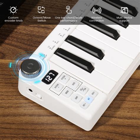 Snapklik Asmuse 25 Key USB MIDI Keyboard Bluetooth Sensitive