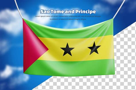 Premium Psd D Banner Flag Of Sao Tome And Principe Or D Sao Tome