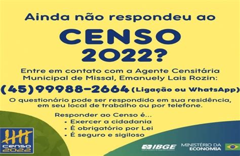 Último mês para responder ao Censo 2022 Costa Oeste News