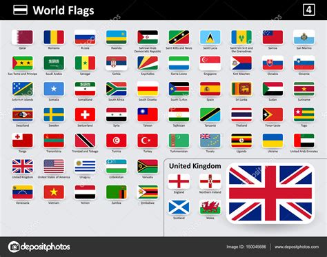 World Flags With Names In Alphabetical Order