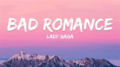 Lady Gaga Bad Romance Lyrics Youtube