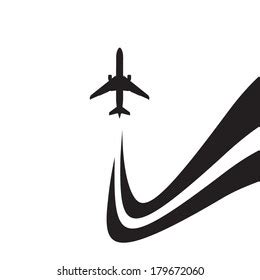 Black Airplane Icon Stock Vector (Royalty Free) 179672060 | Shutterstock