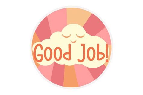 Good Job! Reward Sticker for Kids SVG Cut file by Creative Fabrica ...