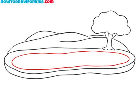 How To Draw A Lake Easy Drawing Tutorial For Kids