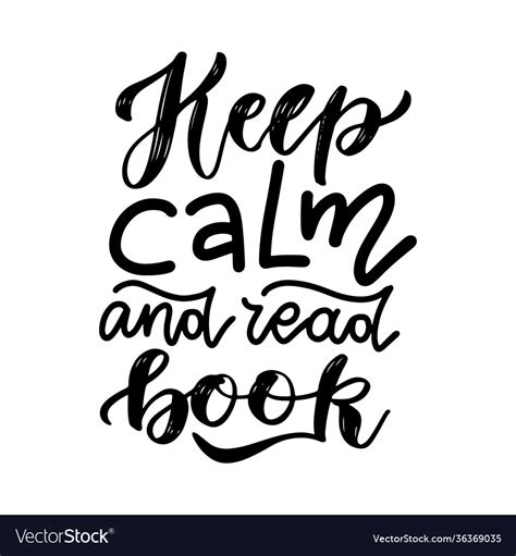 Keep calm and read a book - inspirational Vector Image