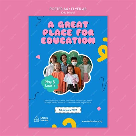 Free Psd Kids School Poster Template