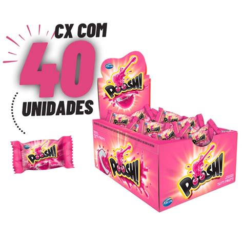 Chiclete Poosh Tutti Frutti Display C Unid Arcor Shopee Brasil