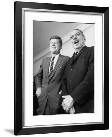 Pres. John F. Kennedy with Luis Munoz Marin, Governor of Puerto Rico ...