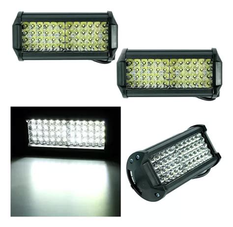 Par De Faros Barra Dually Led Luz Fija Y Estrobo Auxiliar Env O Gratis