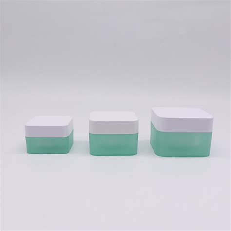 China PJ46 Double Wall Square Cream Jar 5g 15g 30g 50g Wholesale