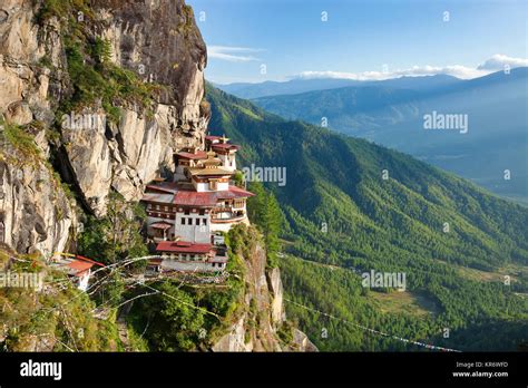 High Angle View Of Himalayan Buddhist Sacred Site And Temple Complex