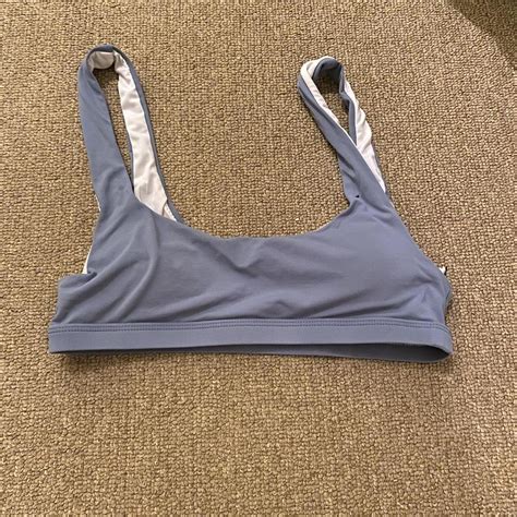 Cotton On Blue Bikini Top With Removable Depop