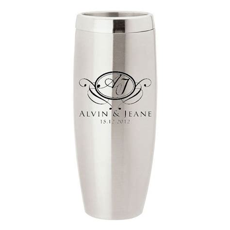 48 Stainless Steel Coffee Tumblers Personalized With Custom Wedding