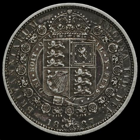 Queen Victoria Jubilee Head Silver Half Crown Gvf