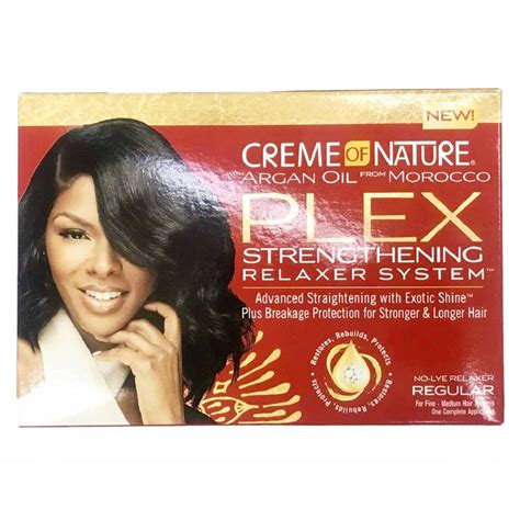 Creme Of Nature Argan Oil Plex Strengthening Relaxer System Regular System Regular 12 Packs