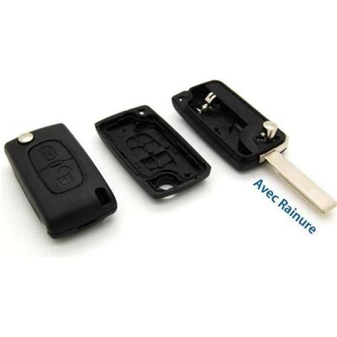 ZT05969 Coque clé plip 2 boutons Peugeot 207 307 407 807 Cdiscount Auto