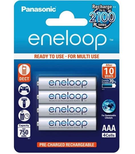 SANYO ENELOOP BLISTER 4 Piles Rechargeables AAA 750mA