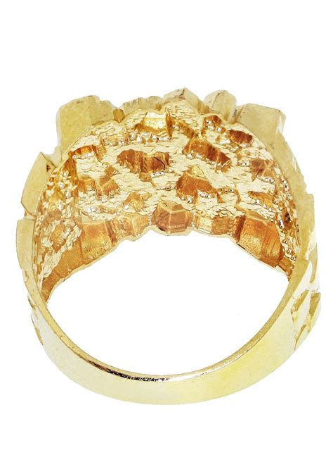 Gold Nugget Ring- Mens Ring 10K Gold | 6.9 Grams – FrostNYC