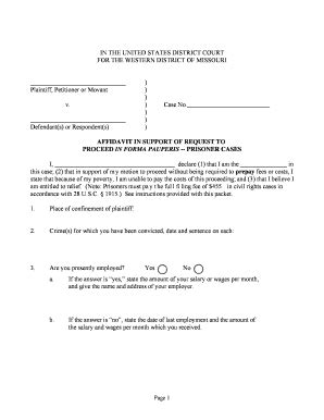 Fillable Online Mow Uscourts UNITED STATES DISTRICT COURT WESTERN